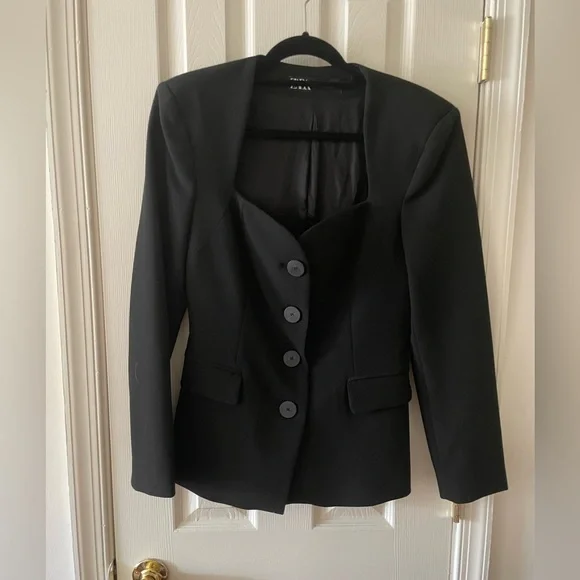 Zara Sweetheart Neckline Blazer - Picture 4 of 4
